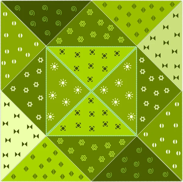Zielony patchworku — Zdjęcie stockowe