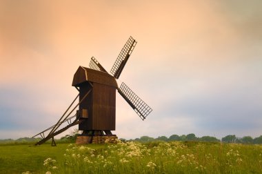 Old wooden windmill clipart