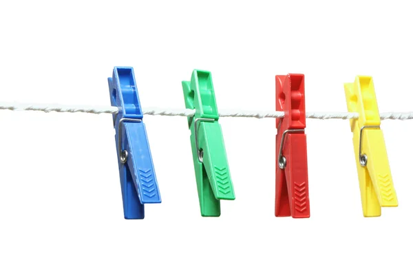 Çok renkli clothespins — Stok fotoğraf