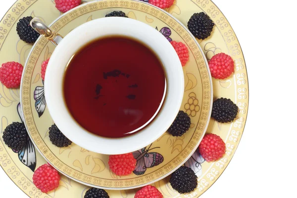 Tè con marmellata di frutta — Foto Stock