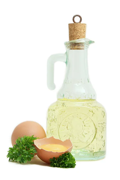 Olej i jajko — Zdjęcie stockowe