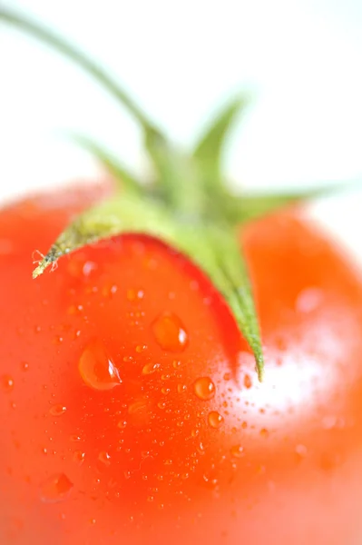 Röd tomat med vattendroppar — Stockfoto