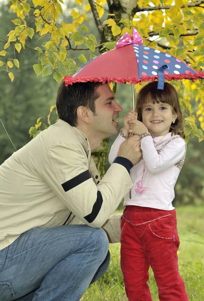 Girl with father — Stock Photo, Image