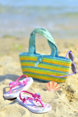 Children's beach accessories clipart