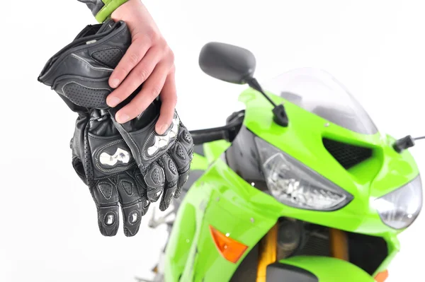 Motorcyclist gloves — Stock Photo, Image