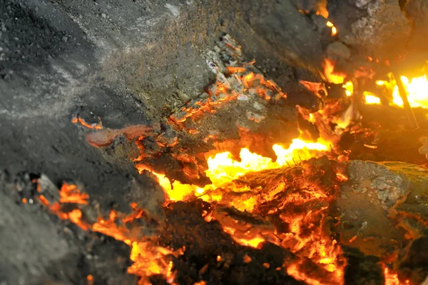 Wylewanie roztopionej stali — Zdjęcie stockowe