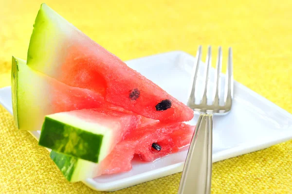 Färsk skivad vattenmelon — Stockfoto