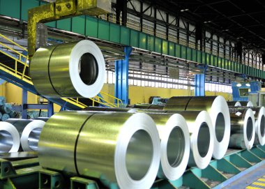 Rolls of steel sheet clipart