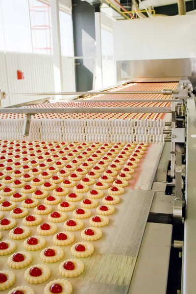 Productie cookie in fabriek — Stockfoto