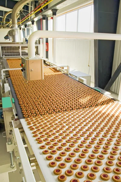 Termelési cookie gyár — Stock Fotó