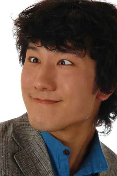 Asian man joke portrait — Stock Photo, Image