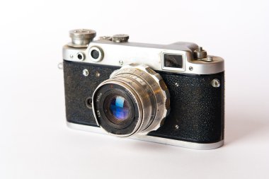 Old black photo camera clipart