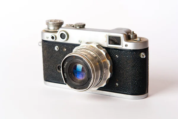 Старая чёрная камера — стоковое фото