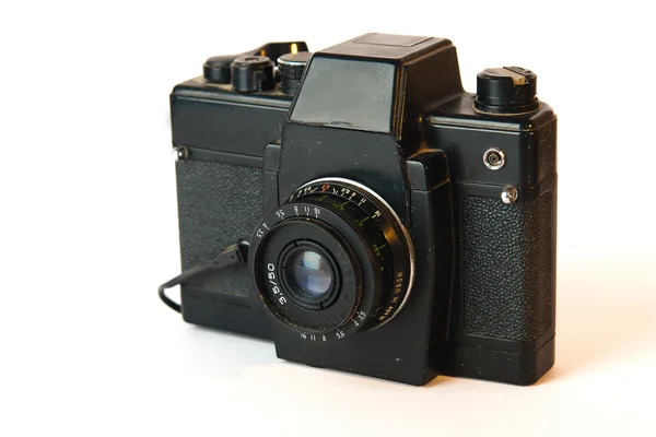 Stary aparat fotograficzny na białym tle — Zdjęcie stockowe