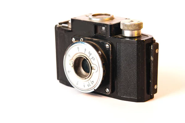 Stary aparat fotograficzny na białym tle — Zdjęcie stockowe