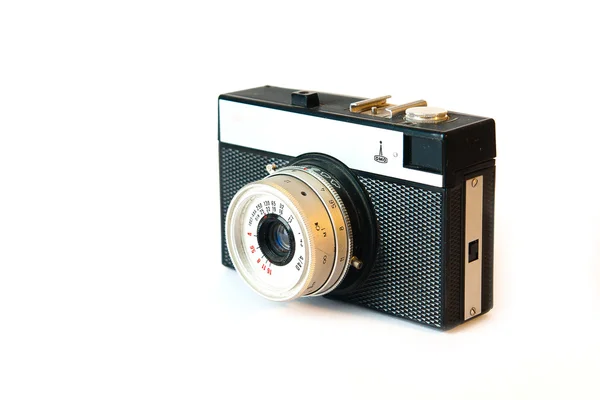 Oude fotocamera geïsoleerd op een witte — Stockfoto