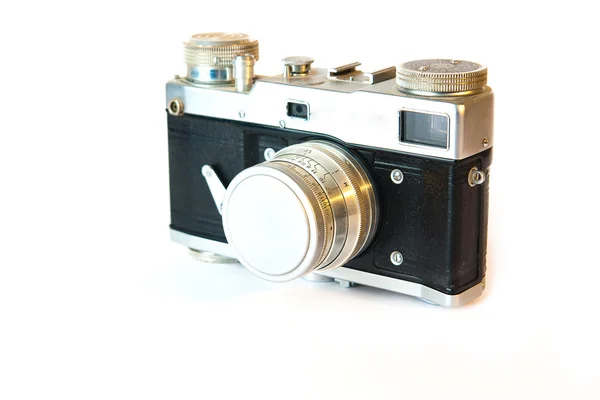 Starý fotoaparát izolovaných na bílém — Stock fotografie