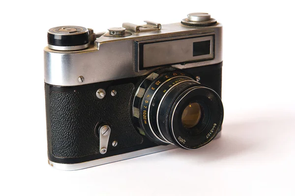 Oude fotocamera geïsoleerd — Stockfoto