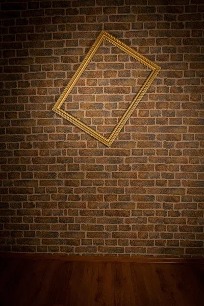 De bakstenen muur met frame — Stockfoto