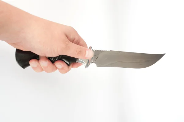 Ręki z nożem — Zdjęcie stockowe
