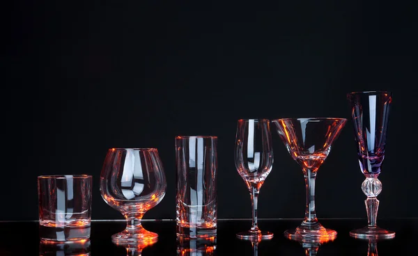Close-up group of alcoholl glass — Stok Foto