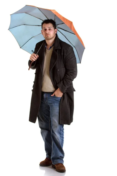 Ragazzo con ombrello — Foto Stock