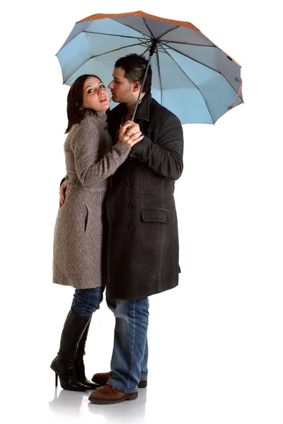 Měli s deštníkem — Stock fotografie