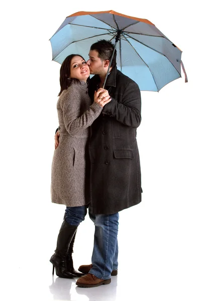 Coupple with umbrella — Stock Photo, Image