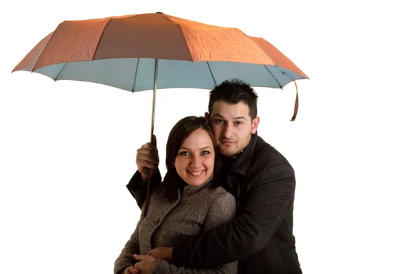 Şemsiye ile coupple — Stok fotoğraf