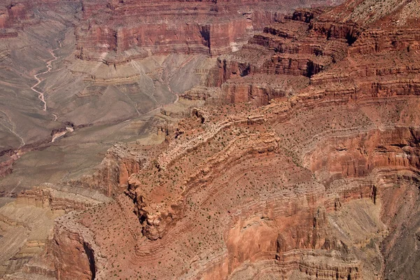 Letecký pohled Grand Canyon — Stock fotografie