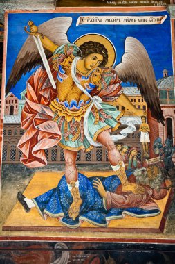 Картина, постер, плакат, фотообои "икона архангела михаила фрески балконы", артикул 3038803