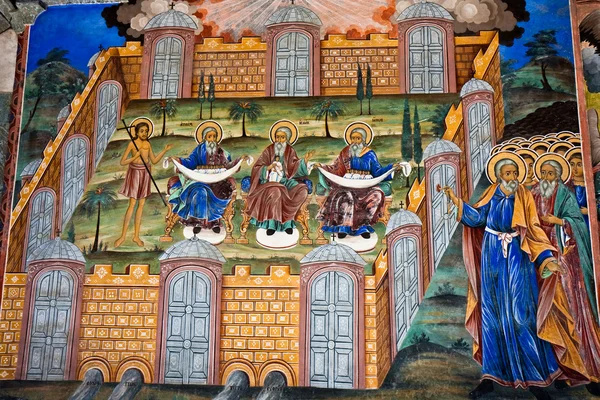 Fresque au monastère de Rila — Photo