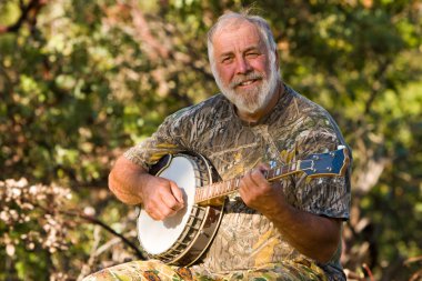 Happy Banjo Player clipart