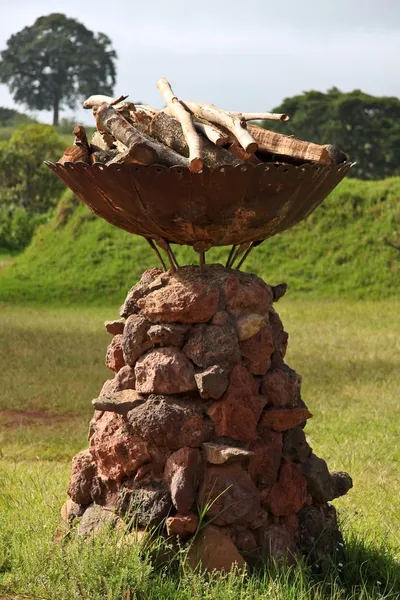 Dekorative Feuerstelle in Tansania — Stockfoto