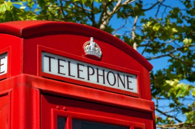 Red telephone box clipart