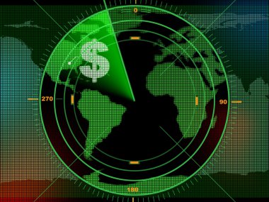 Money radar clipart