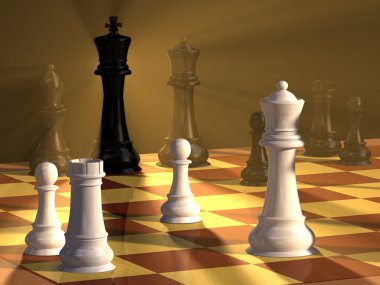 Chess duel clipart