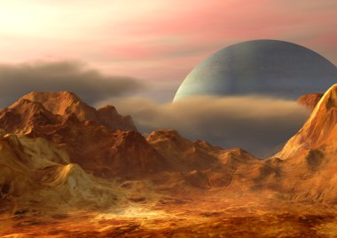 Space landscape clipart