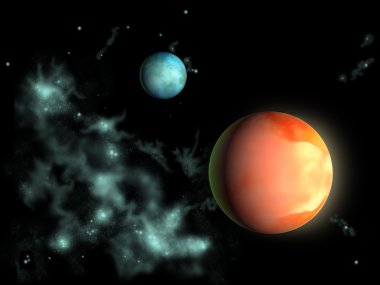 Distant planets clipart