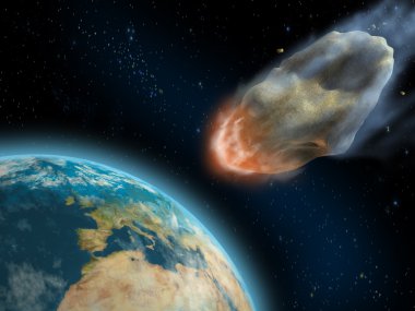 Asteroid impact clipart