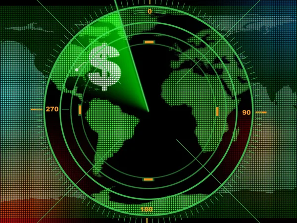 Money radar — Stock Photo, Image