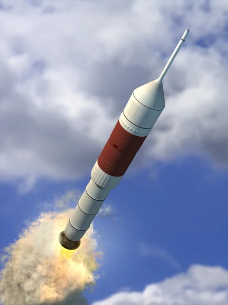 Летающая ракета — стоковое фото