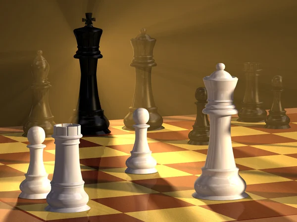 Šachový souboj — Stock fotografie