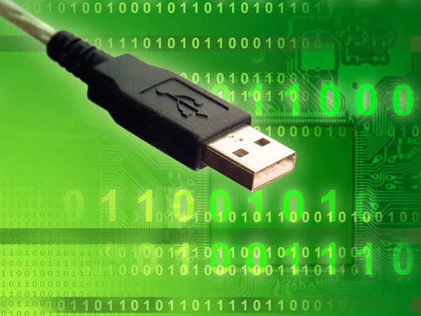 USB veri bağlantısı — Stok fotoğraf