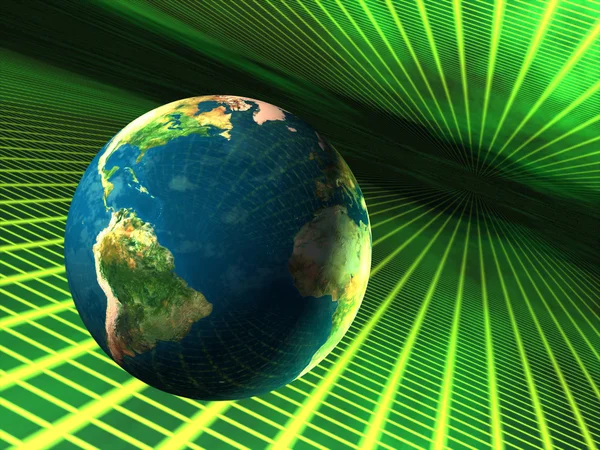Earth in cyberspace — Stock Photo, Image