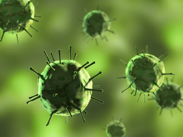 Зеленый вирус — стоковое фото