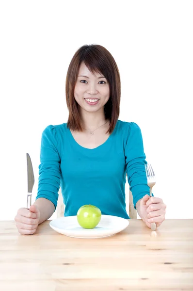 การรับประทานอาหารเพื่อสุขภาพ — ภาพถ่ายสต็อก