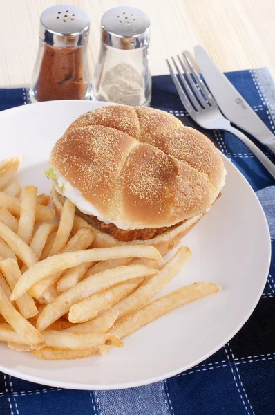 Rybí burger — Stock fotografie