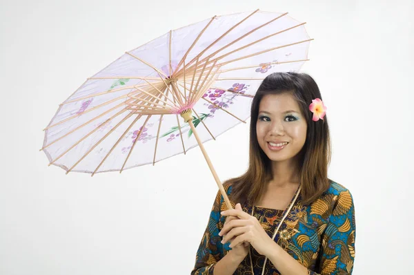 Traditional malay girl — Stock Photo, Image