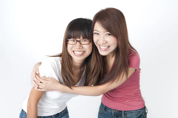 2 asiático meninas ter diversão — Fotografia de Stock